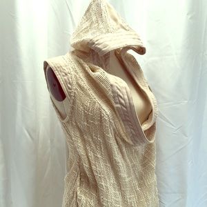 Funky Beige Vest w/Great Hood